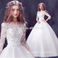Бальное платье свадебное платье с длинным рукавом элегантный белый свадебные платья